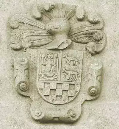 Escudo de la casa Bertiz Matxikotena en Oieregi, Bertizarana, Navarra